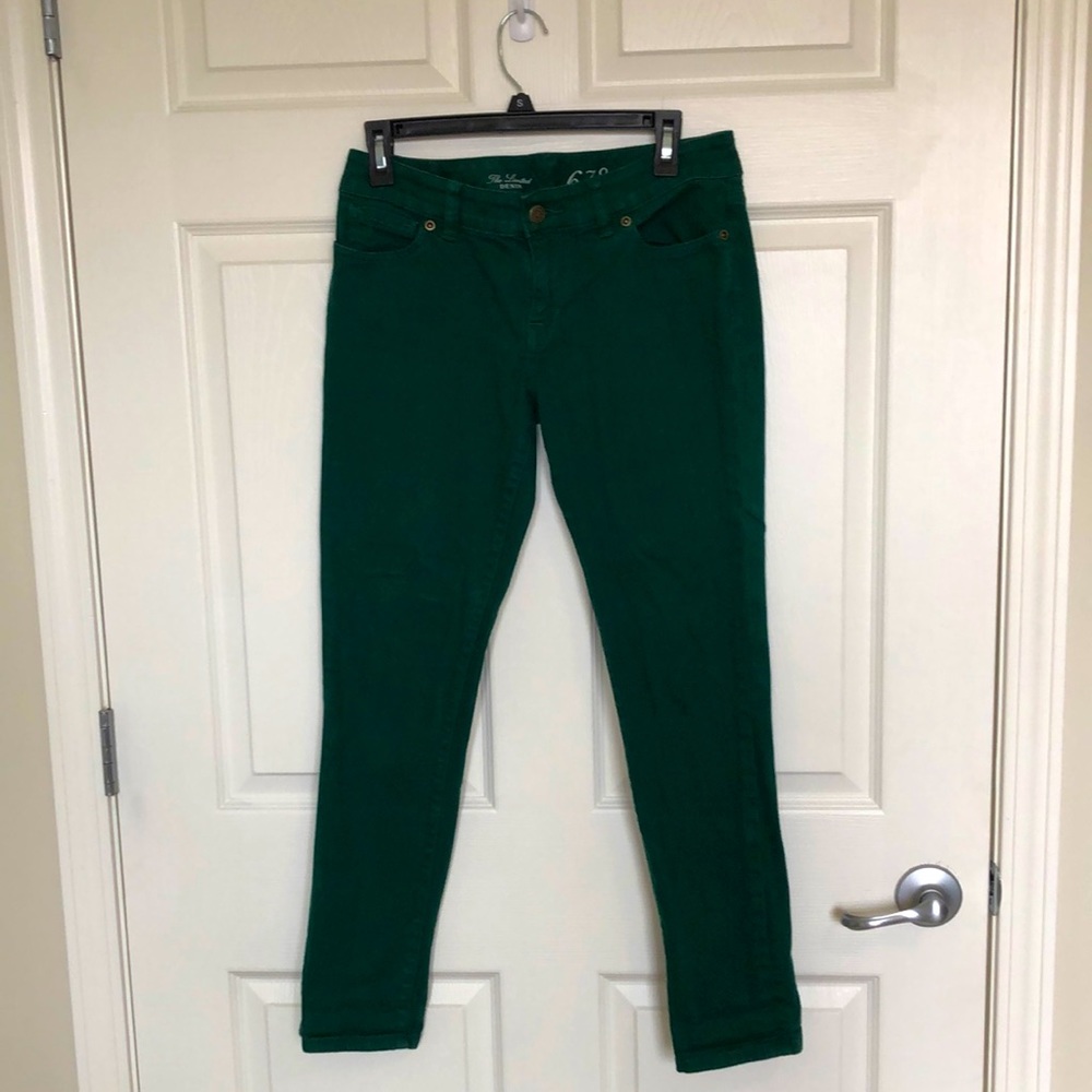 THE LIMITED Forest Green Denim Jeans